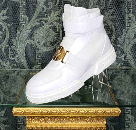 versace gold hightops|Versace high top sneakers white.